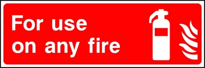 For use on any fire sign showing printed any-fire letterbox wording. Artwork FEQP0036.