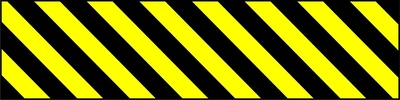 Black and yellow diagonal hazard strip — Falling stripes sign. black-and-yellow headroom and hazard marking. Supplied artwork PARK0054.