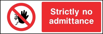 Strictly no admittance sign. yellow-and-black warning or coloured access panels. Artwork SECU0016.