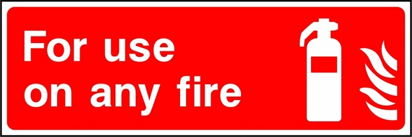 For use on any fire sign showing printed any-fire letterbox wording. Artwork FEQP0036.